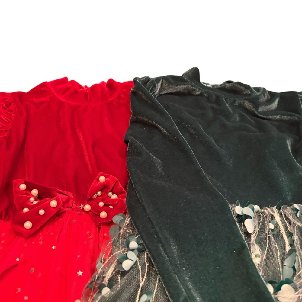 Gorgeous like new fancy Holiday dresses (6X and 7Y)